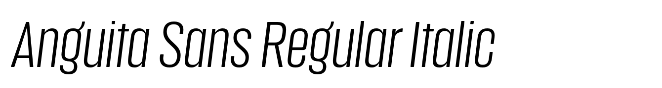 Anguita Sans Regular Italic